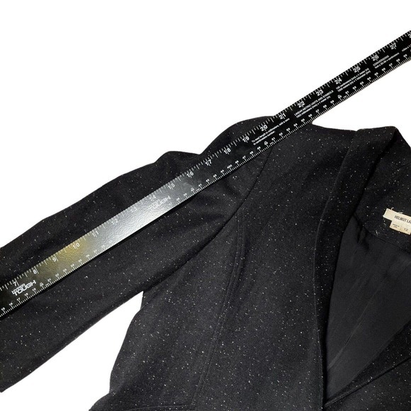 Womens‎ Blazer Helmut Lang Size 12 Wool Blend Black White Tux - Picture 9 of 11